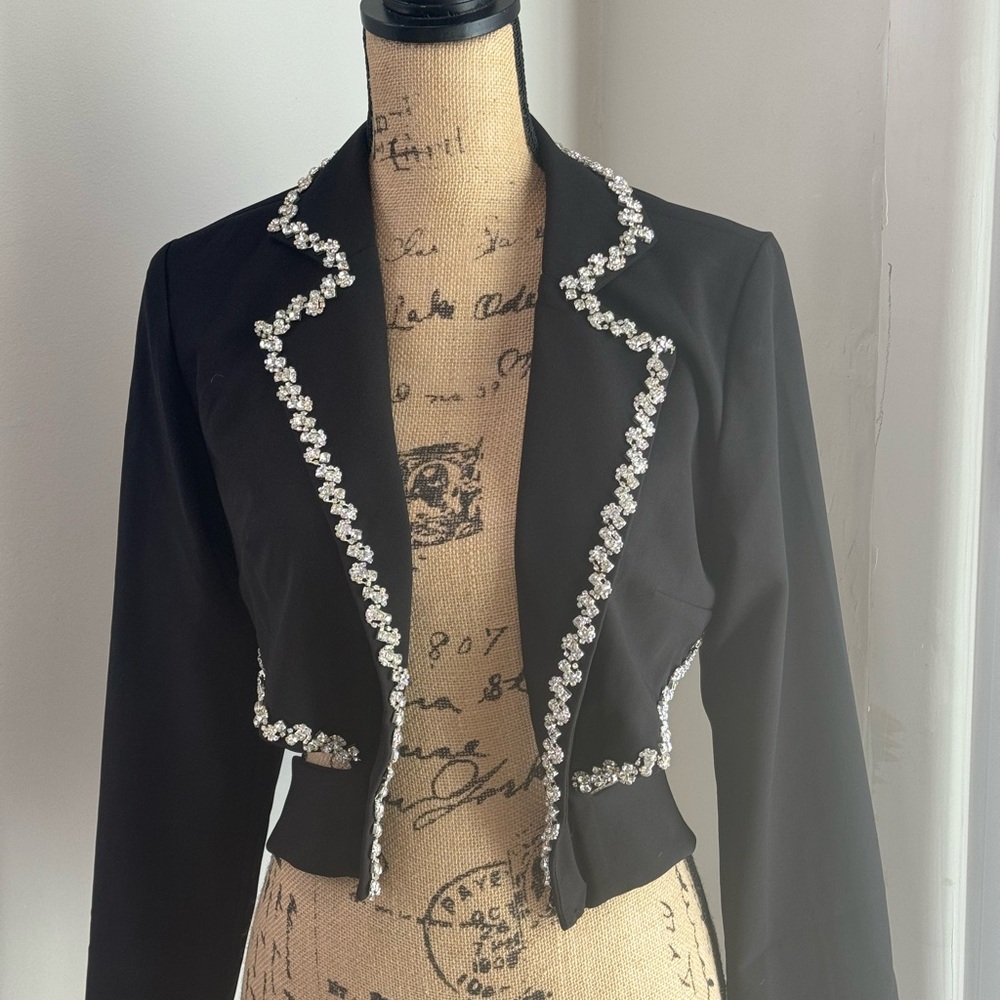 Black Blazer with rhinestones